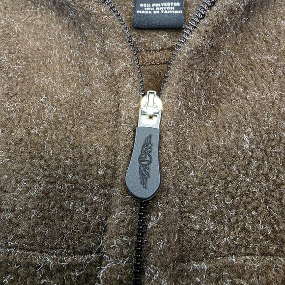 Straight Down Vest Womens XL Brown Fleece Shinnecock Golf 1891 Full Zip Pockets - Picture 11 of 16